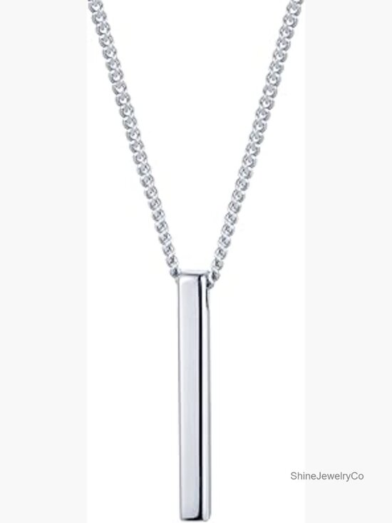 Layered Pendant Necklace Set Dainty Bar Star Moon CZ